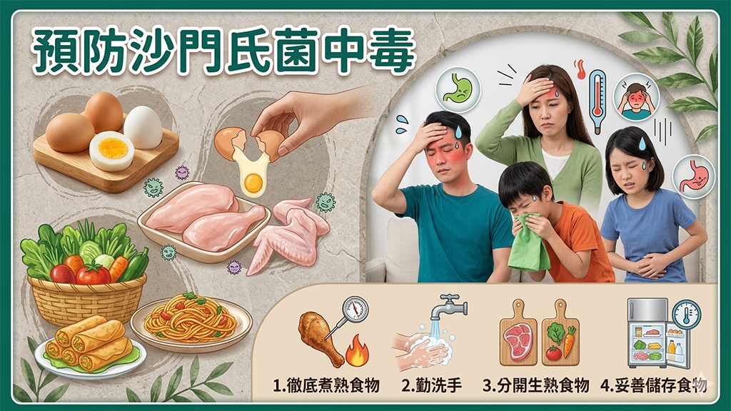 沙門氏菌中毒症狀有哪些？從春捲、雞蛋事件看夏季食安預防4大招